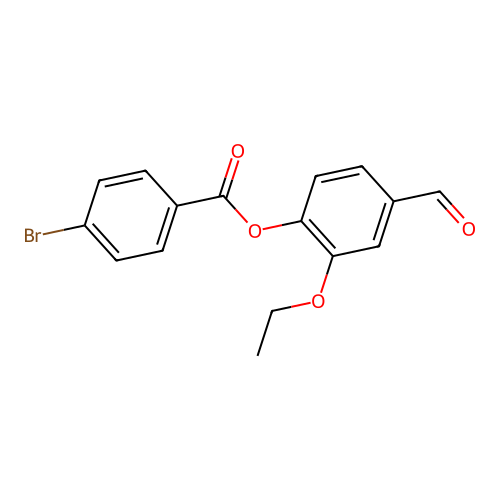 2-Ethoxy-4-formylphenyl 4-bromobenzoate structure