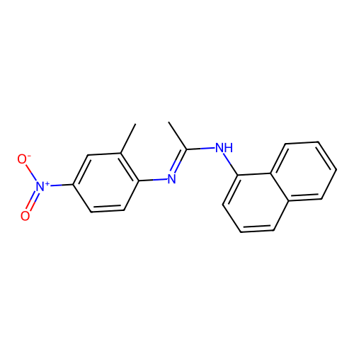 N'-{4-nitro-2-methylphenyl}-N-(1-naphthyl)ethanimidamide structure