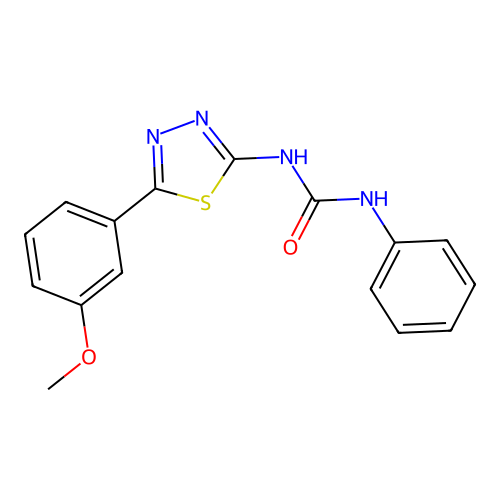 1-[5-(3-Methoxyphenyl)-1,3,4-thiadiazol-2-yl]-3-phenylurea structure