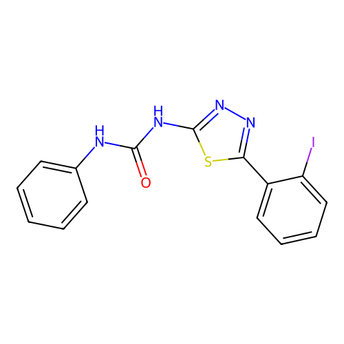 1-[5-(2-Iodophenyl)-1,3,4-thiadiazol-2-yl]-3-phenylurea structure