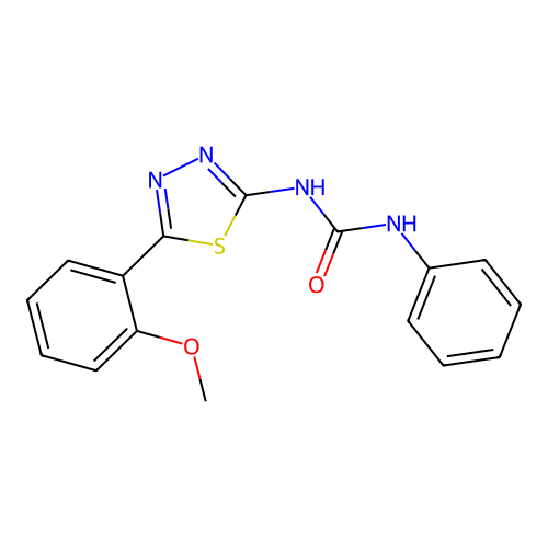 1-[5-(2-Methoxyphenyl)-1,3,4-thiadiazol-2-yl]-3-phenylurea structure