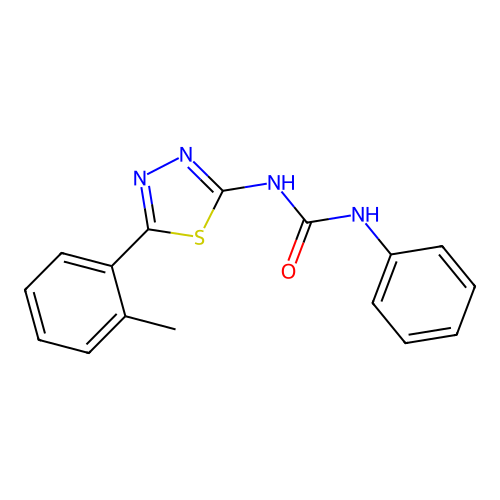 1-[5-(2-Methylphenyl)-1,3,4-thiadiazol-2-yl]-3-phenylurea structure