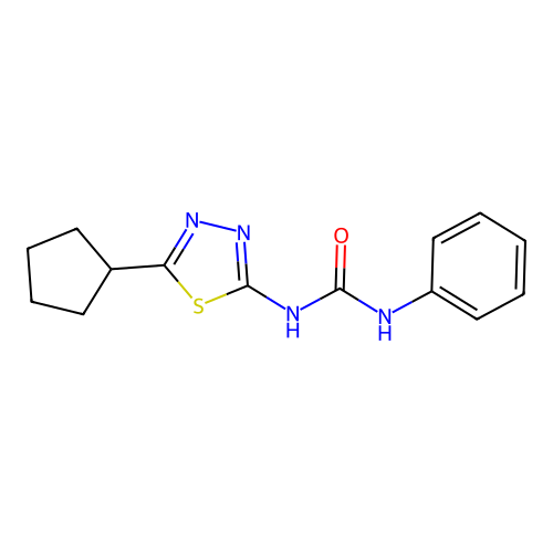 1-(5-Cyclopentyl-1,3,4-thiadiazol-2-yl)-3-phenylurea structure