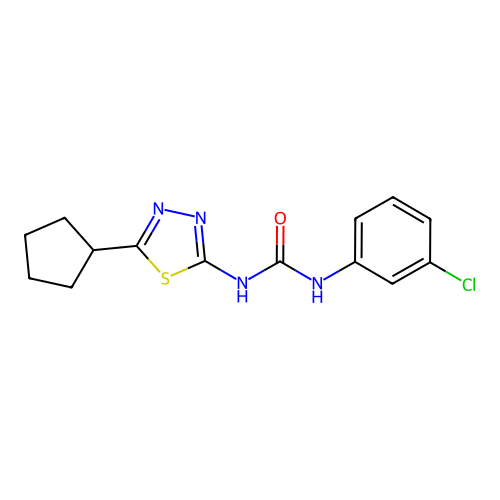 1-(3-Chlorophenyl)-3-(5-cyclopentyl-1,3,4-thiadiazol-2-yl)urea structure