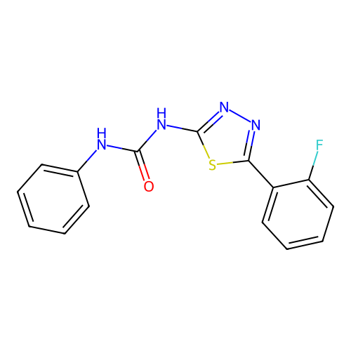 1-[5-(2-Fluorophenyl)-1,3,4-thiadiazol-2-yl]-3-phenylurea structure
