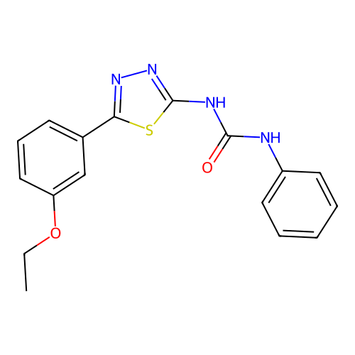 1-(5-(3-Ethoxyphenyl)-1,3,4-thiadiazol-2-yl)-3-phenylurea structure