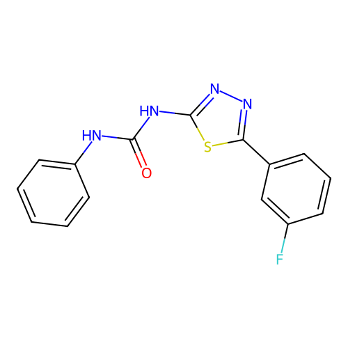 1-[5-(3-Fluorophenyl)-1,3,4-thiadiazol-2-yl]-3-phenylurea structure
