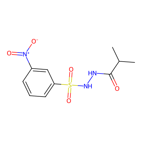 3-nitro-N'-isobutyrylbenzenesulfonohydrazide structure
