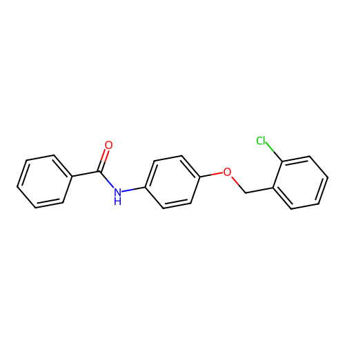 N-[4-[(2-chlorophenyl)methoxy]phenyl]benzamide structure