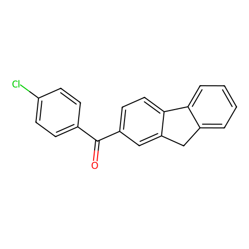 (4-chlorophenyl)(9H-fluoren-2-yl)methanone structure
