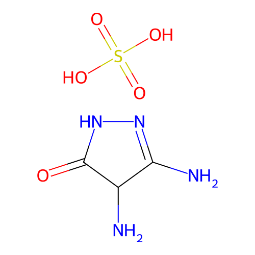 4,5-Diamino-2,4-dihydro-3-oxopyrazole sulphate structure