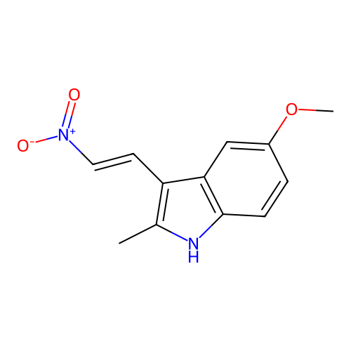 5-methoxy-2-methyl-3-[(E)-2-nitroethenyl]-1H-indole structure