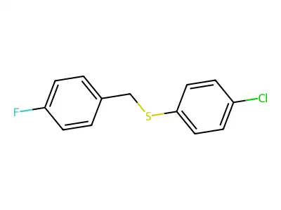 (4-Chlorophenyl)(4-fluorobenzyl)sulfane structure