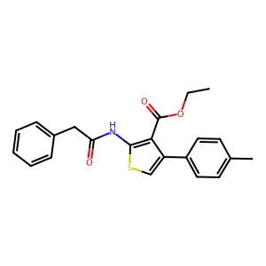 Ethyl 4-(4-methylphenyl)-2-[(2-phenylacetyl)amino]thiophene-3-carboxylate structure