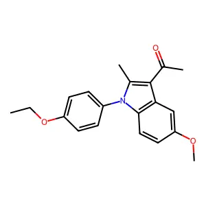 1-[1-(4-Ethoxyphenyl)-5-methoxy-2-methylindol-3-yl]ethanone structure