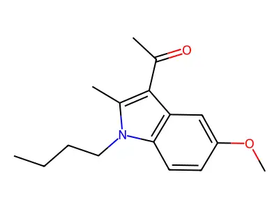 1-(1-butyl-5-methoxy-2-methyl-1H-indol-3-yl)ethanone structure