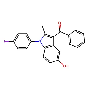 [5-Hydroxy-1-(4-iodophenyl)-2-methylindol-3-yl]-phenylmethanone structure