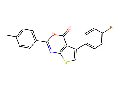 5-(4-Bromophenyl)-2-(4-methylphenyl)thieno[2,3-d][1,3]oxazin-4-one structure