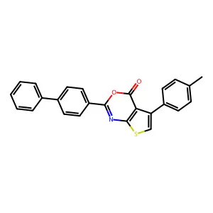 5-(4-Methylphenyl)-2-(4-phenylphenyl)thieno[2,3-d][1,3]oxazin-4-one structure