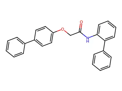 N-Biphenyl-2-yl-2-(biphenyl-4-yloxy)-acetamide structure