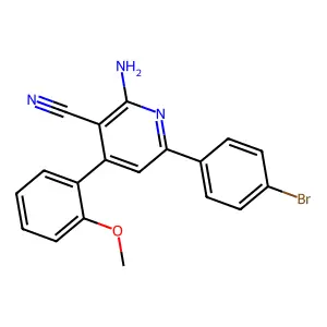 2-Amino-6-(4-bromophenyl)-4-(2-methoxyphenyl)nicotinonitrile structure