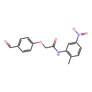2-(4-formylphenoxy)-N-(2-methyl-5-nitrophenyl)acetamide structure