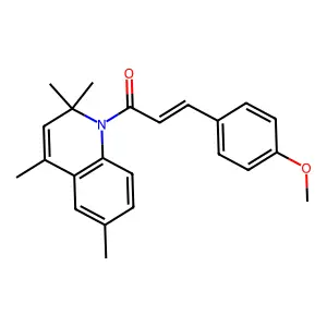 (2E)-3-(4-methoxyphenyl)-1-(2,2,4,6-tetramethylquinolin-1(2H)-yl)prop-2-en-1-one structure