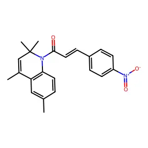 3-(4-Nitrophenyl)-1-(2,2,4,6-tetramethyl-1(2H)-quinolinyl)-2-propen-1-one structure