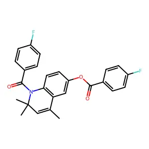 1-(4-Fluorobenzoyl)-2,2,4-trimethyl-1,2-dihydro-6-quinolinyl 4-fluorobenzoate structure