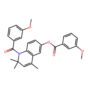 1-(3-Methoxybenzoyl)-2,2,4-trimethyl-1,2-dihydro-6-quinolinyl 3-methoxybenzoate structure