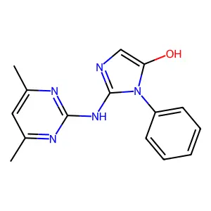 2-[(4,6-Dimethylpyrimidin-2-yl)amino]-3-phenylimidazol-4-ol structure