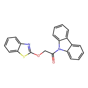 2-(Benzothiazol-2-yloxy)-1-carbazol-9-yl-ethanone structure