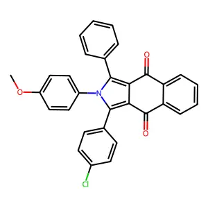 1-(4-chlorophenyl)-2-(4-methoxyphenyl)-3-phenyl-2H-benzo[f]isoindole-4,9-dione structure