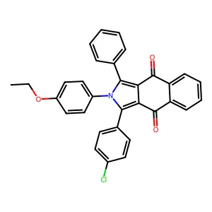 1-(4-chlorophenyl)-2-(4-ethoxyphenyl)-3-phenyl-2H-benzo[f]isoindole-4,9-dione structure