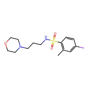 4-iodo-2-methyl-N-(3-morpholin-4-ylpropyl)benzenesulfonamide structure
