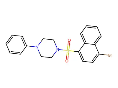 4-Bromo-1-[(4-phenylpiperazinyl)sulfonyl]naphthalene structure
