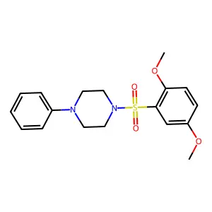 1-((2,5-Dimethoxyphenyl)sulfonyl)-4-phenylpiperazine structure