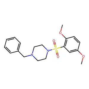 1-(2,5-Dimethoxyphenyl)sulfonyl-4-(phenylmethyl)piperazine structure
