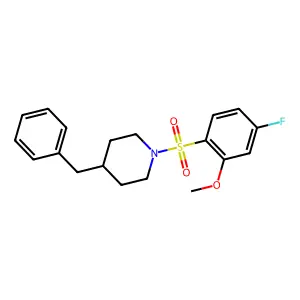 4-Benzyl-1-[(4-fluoro-2-methoxyphenyl)sulfonyl]piperidine structure