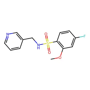 4-Fluoro-2-methoxy-N-pyridin-3-ylmethyl-benzenesulfonamide structure
