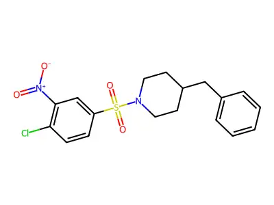 4-Benzyl-1-(4-chloro-3-nitrobenzenesulfonyl)piperidine structure