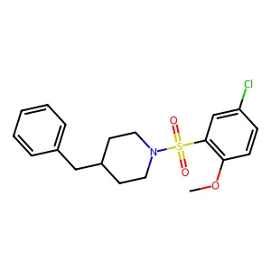 4-Benzyl-1-(5-chloro-2-methoxyphenyl)sulfonylpiperidine structure