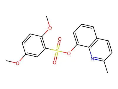 2-Methyl-8-quinolyl 2,5-dimethoxybenzenesulfonate structure