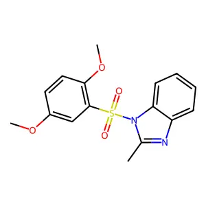 1-[(2,5-Dimethoxyphenyl)sulfonyl]-2-methyl-1H-benzimidazole structure