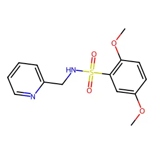 2,5-dimethoxy-N-(pyridin-2-ylmethyl)benzenesulfonamide structure