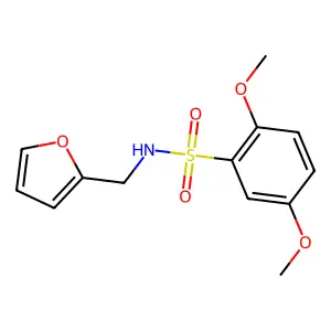 N-(furan-2-ylmethyl)-2,5-dimethoxybenzenesulfonamide structure