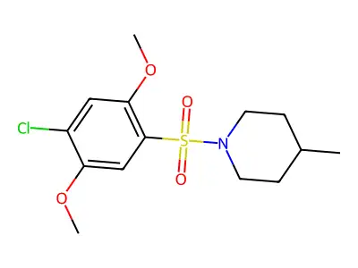 1-(4-Chloro-2,5-dimethoxyphenyl)sulfonyl-4-methylpiperidine structure