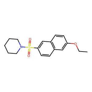 1-(6-Ethoxynaphthalen-2-yl)sulfonylpiperidine structure
