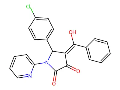 4-benzoyl-5-(4-chlorophenyl)-3-hydroxy-1-(pyridin-2-yl)-1H-pyrrol-2(5H)-one structure