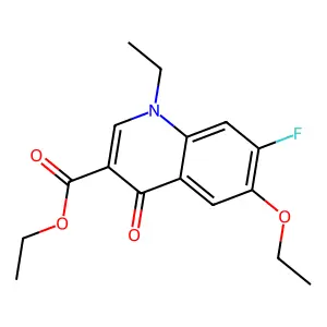 Ethyl 6-ethoxy-1-ethyl-7-fluoro-4-oxo-1,4-dihydroquinoline-3-carboxylate structure